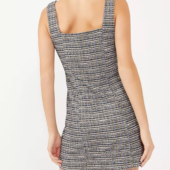 Free People Sleeveless Maxx Tweed Mini Dress in Midnight Combo - Picture 15 of 15